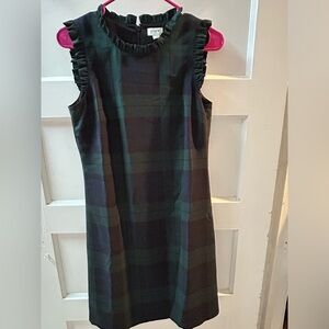 J. Crew Green and Black Plaid Dress - NWT -size 2